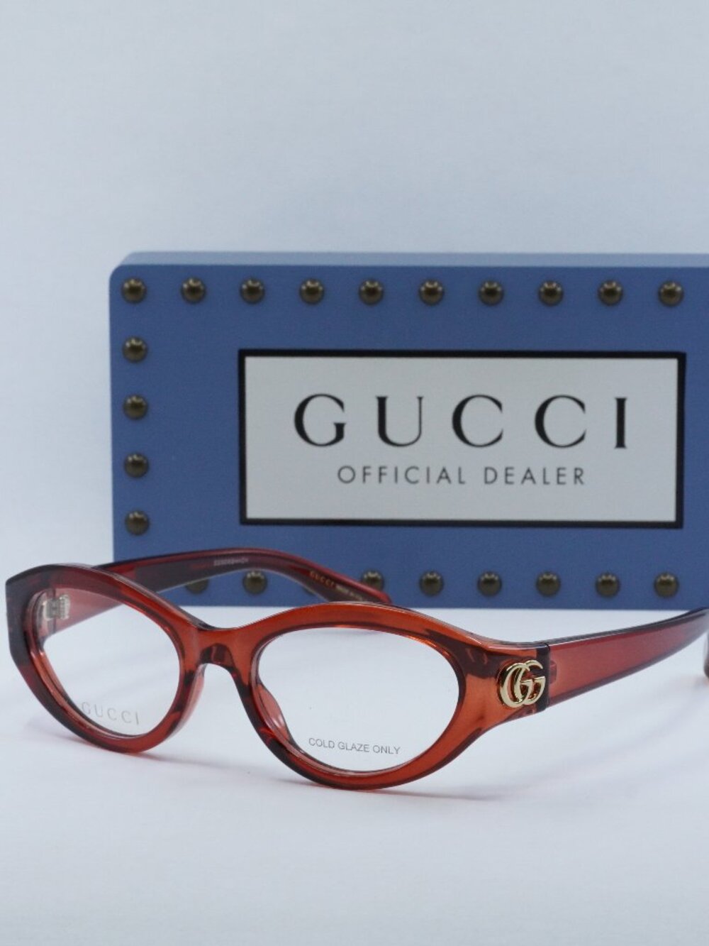 Gucci GG1405O 003 Cat Eye Eyeglasses – Burgundy 51mm